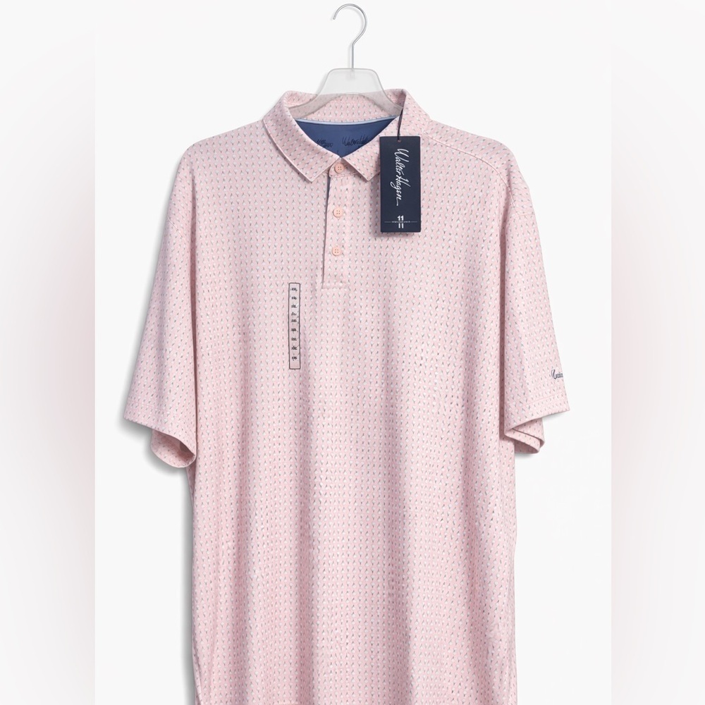 Walter Hagen Men’s Performance 11 Golf Polo – Pink/Cream | Size XXL| New W Tags